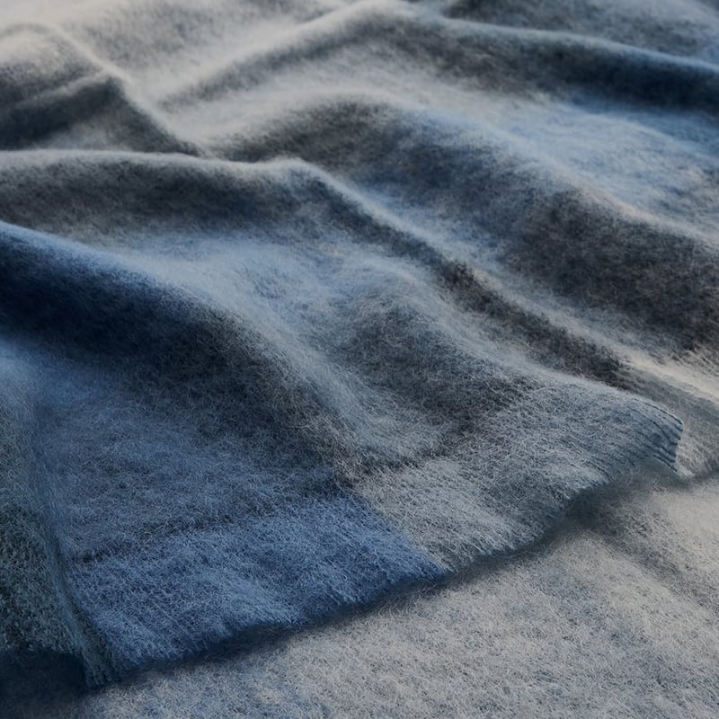 Mohair Coastal Throw