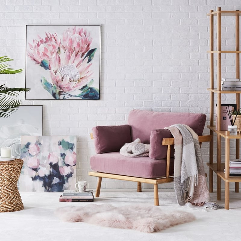 Flower Burst Mauve Impression Canvas