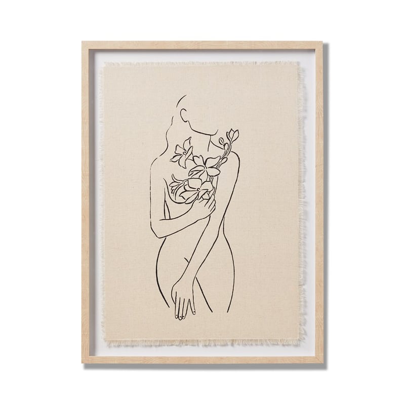 Figure On Linen Portrait Wall Art