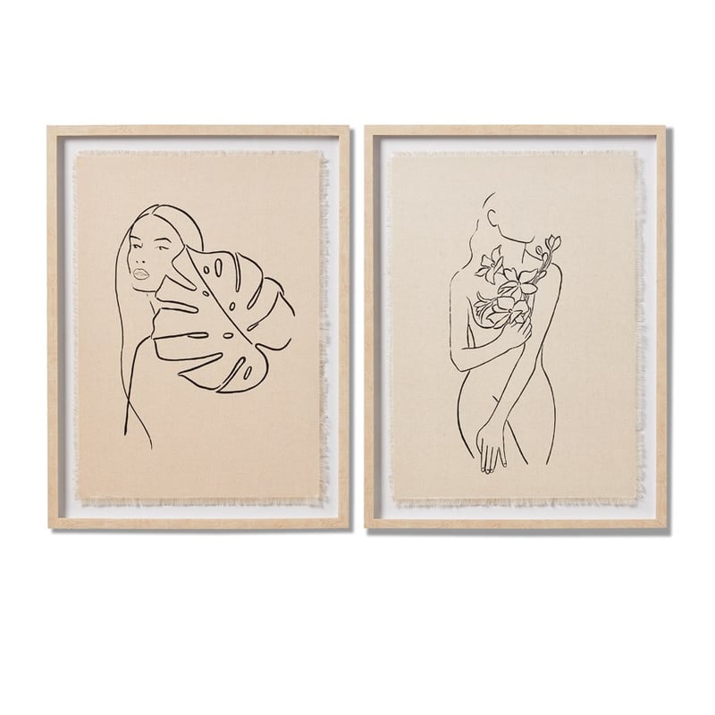 Figure On Linen Portrait Wall Art