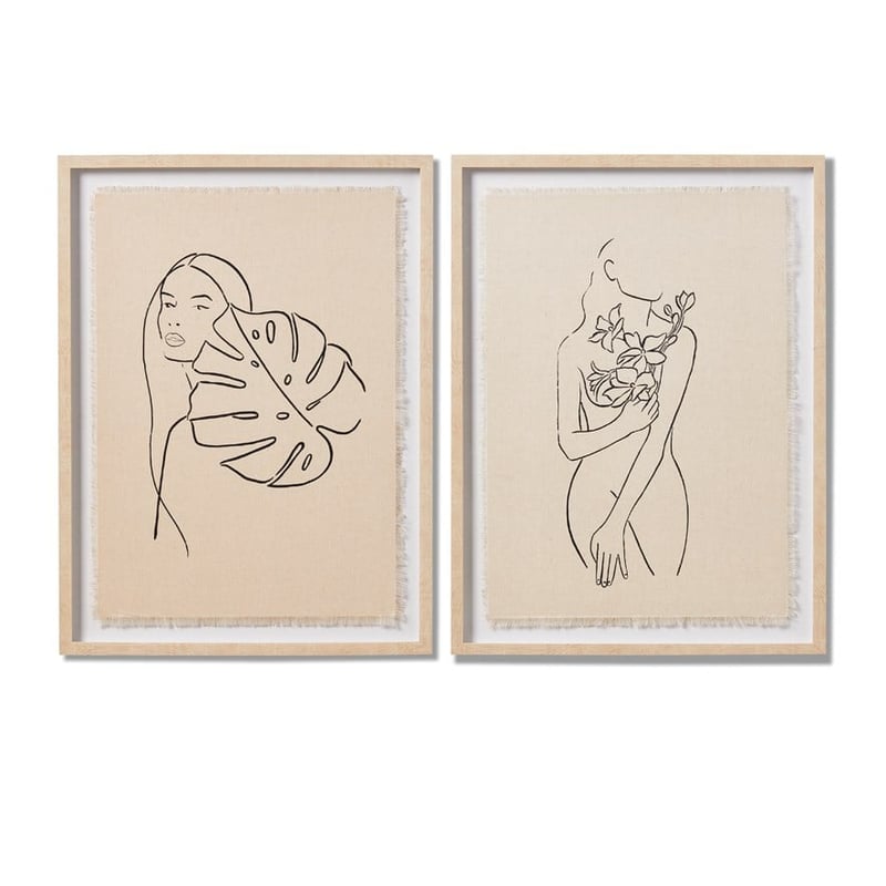 Figure On Linen Pose Wall Art