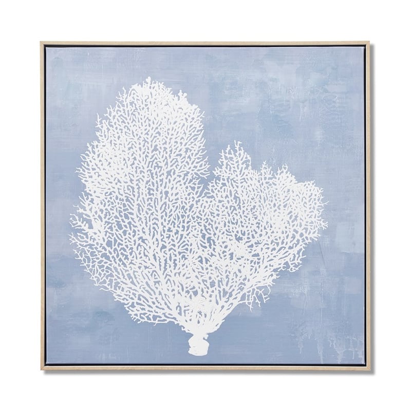 Hamptons Chambray Coral Wall Art