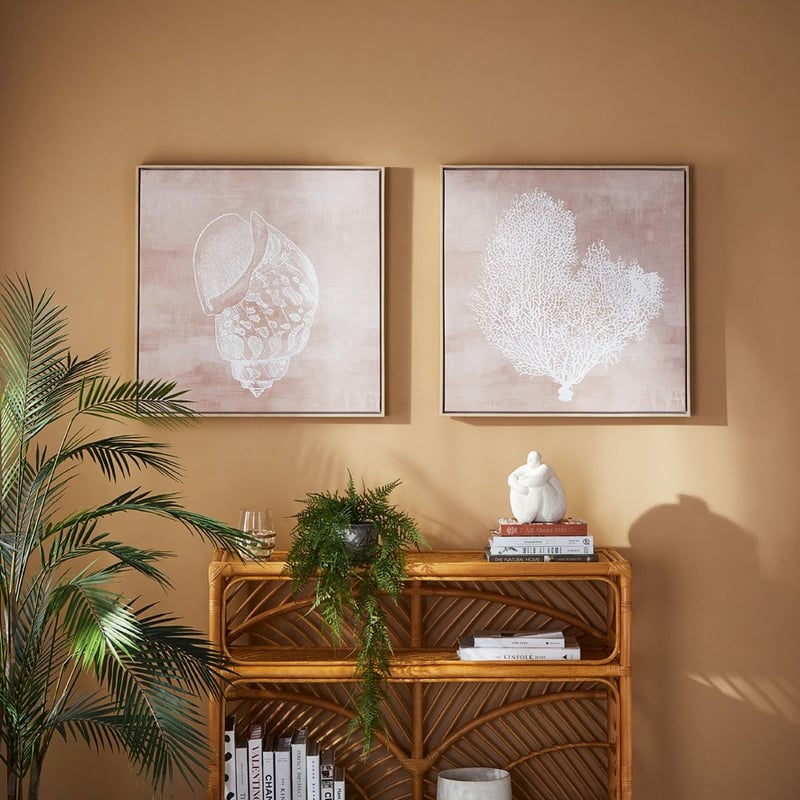Hamptons Faded Terracotta Shell Wall Art