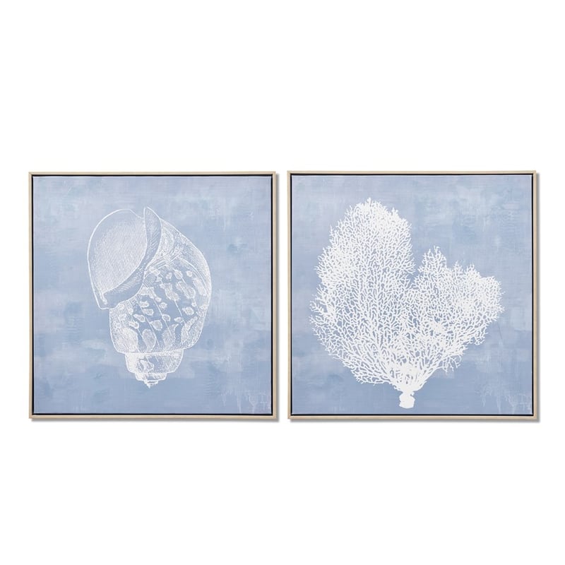Hamptons Chambray Shell Wall Art