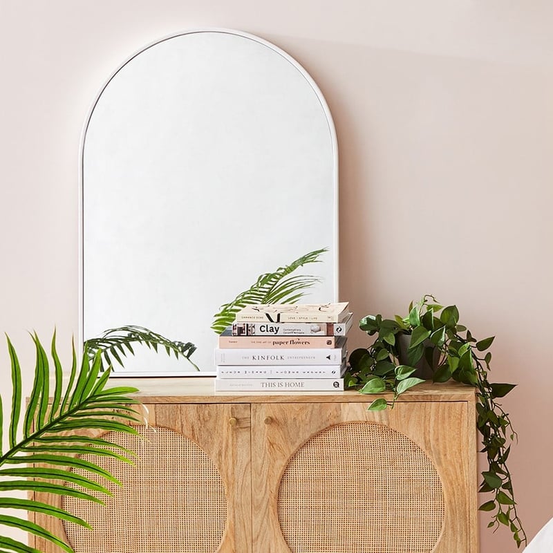 Horizon White Arch Mirror 