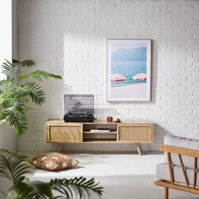 Benjamin Long Photography Montenegro Coral Paired Umbrellas Wall Art 