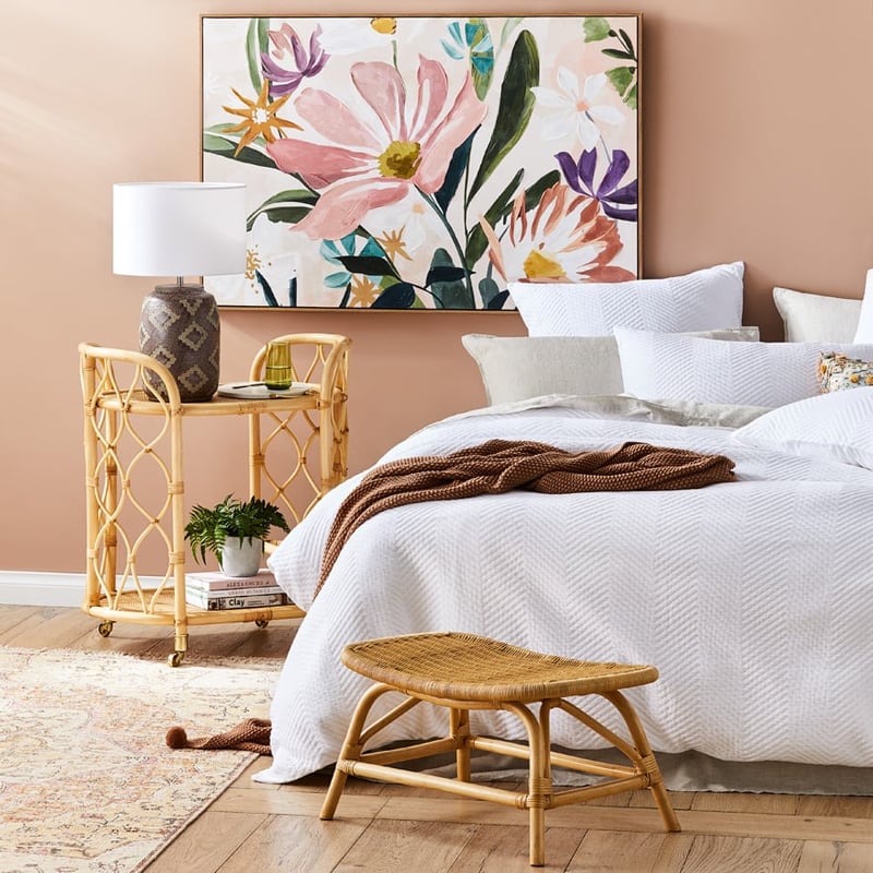 Amber Large Painted Blush Arrangement Canvas Wall Art