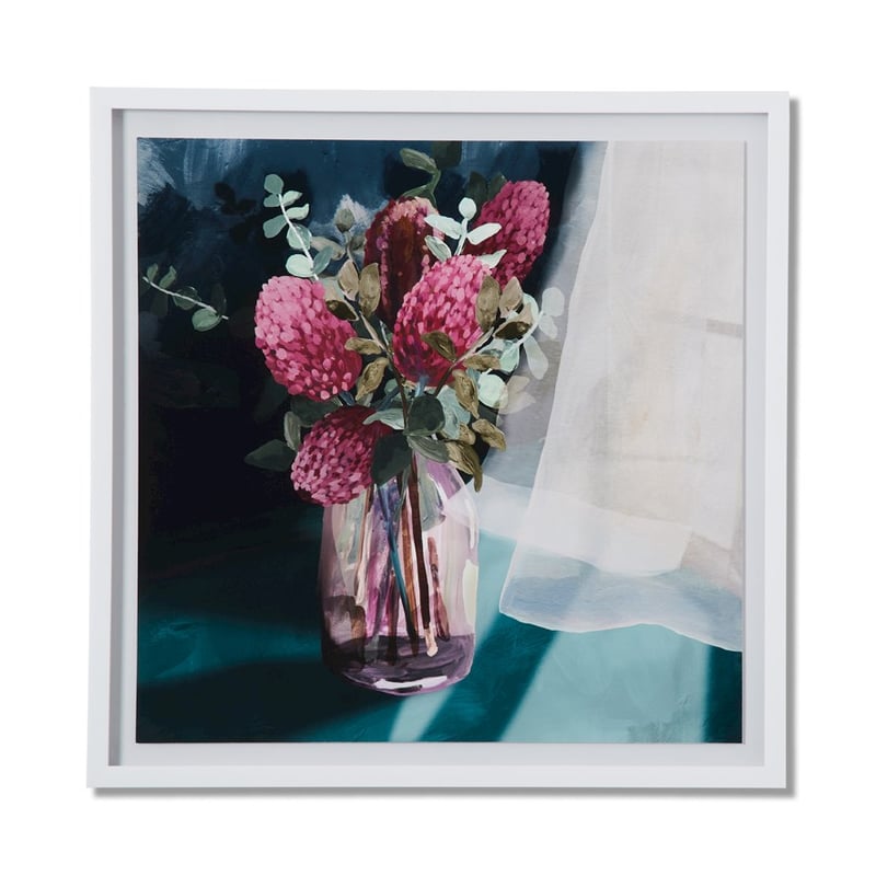 Soulful Blue Mist Banksia Floral Wall Art