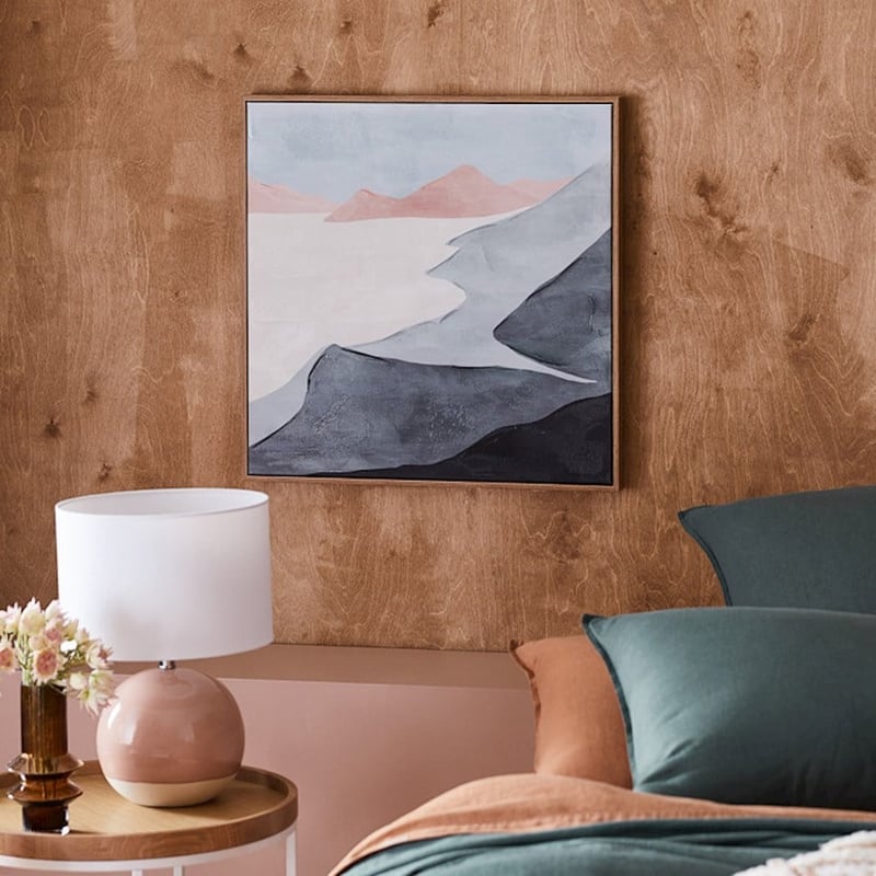 Abstract Landscape Cloud Grey The Coast Canvas Wall Art 