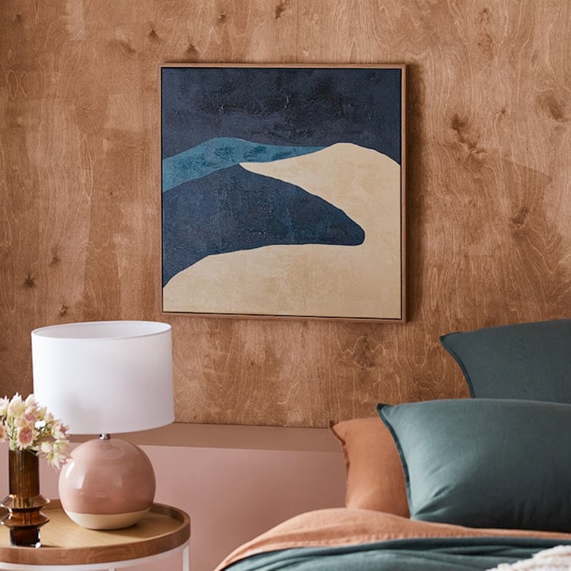 Abstract Landscape Midnight Night Dunes Canvas Wall Art