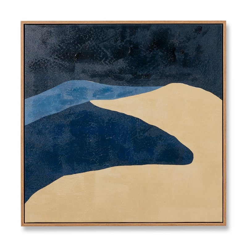 Abstract Landscape Midnight Night Dunes Canvas Wall Art