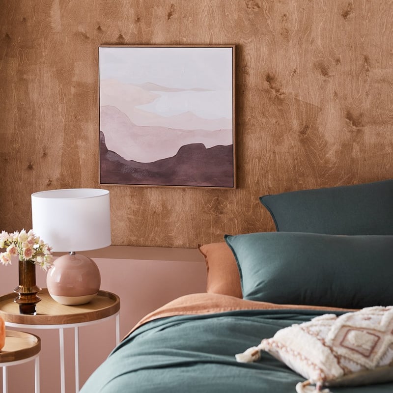 Abstract Landscape Terracotta Distant Seas Canvas Wall Art