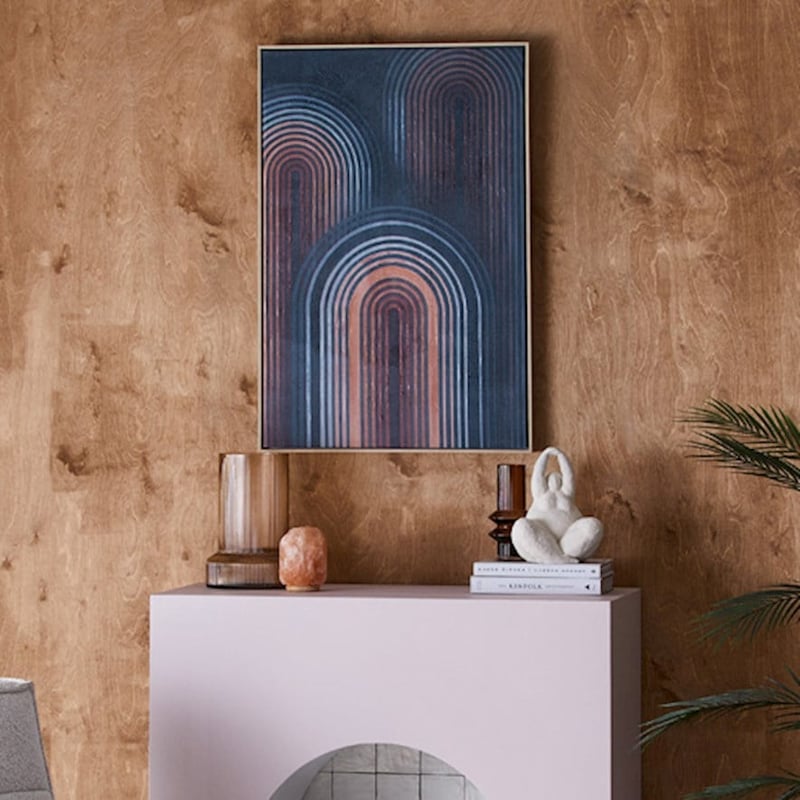 Pop Art Dark Sage Steel Arches Canvas Wall Art