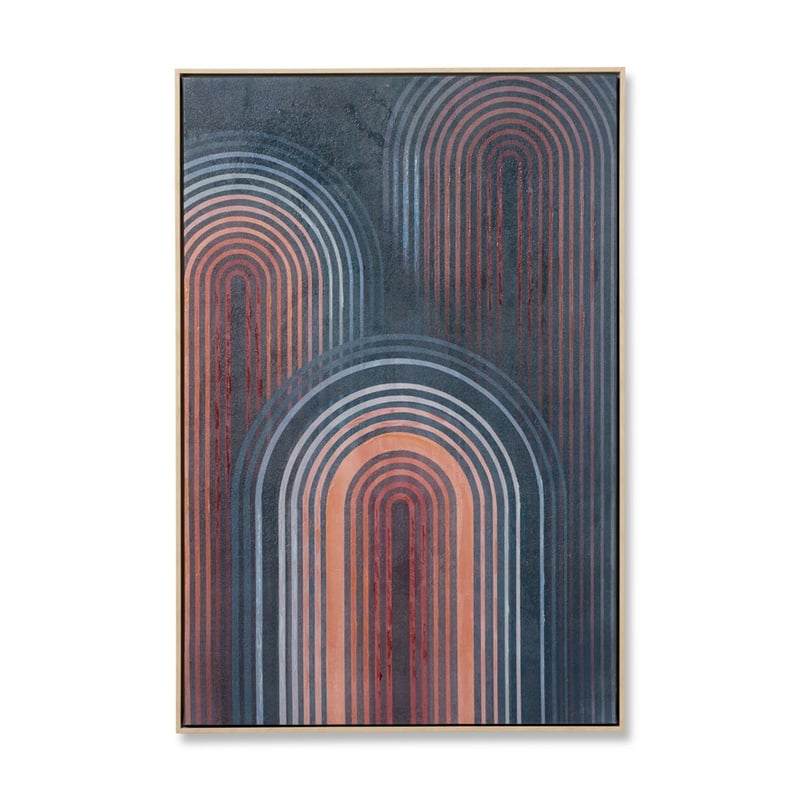 Pop Art Dark Sage Steel Arches Canvas Wall Art