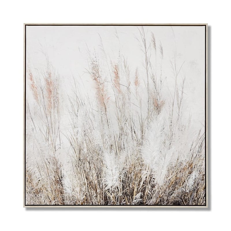 Harvest Marshmallow Pampas Grass Canvas