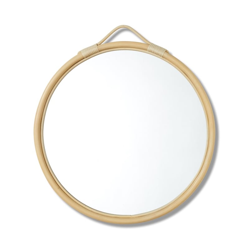 Hook Rattan 70D Natural Round Mirror