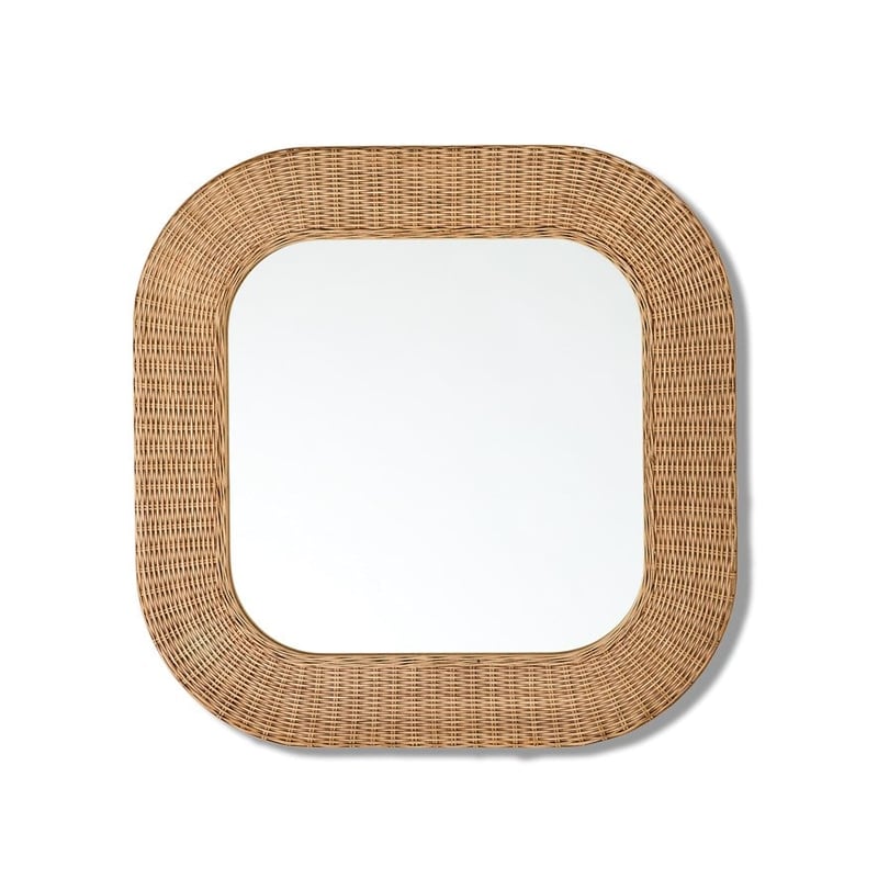 Natural Square Rattan Woven Mirror