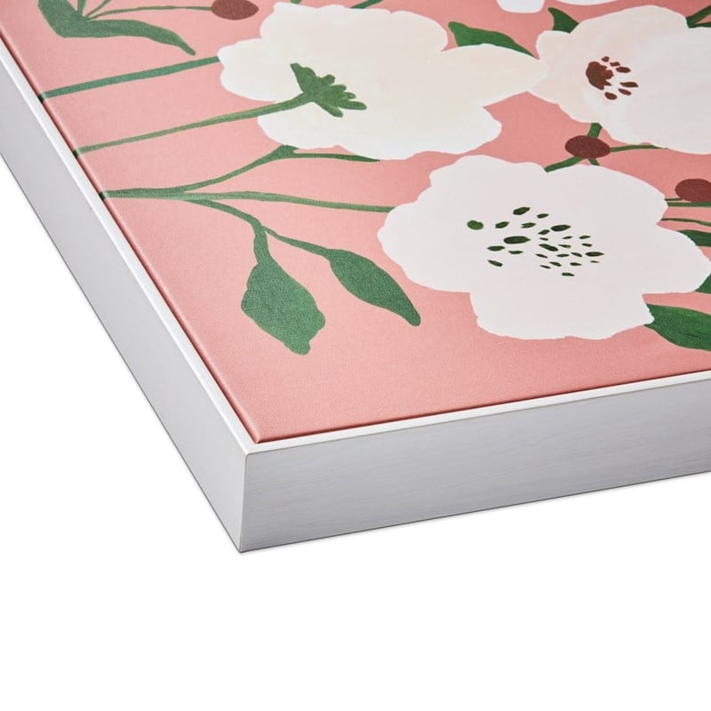 Kitsch Soft Magenta Bloom Floral Canvas