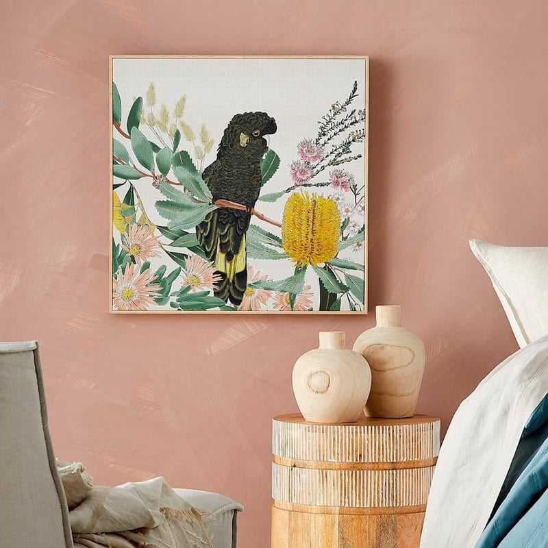 Native Bushland Natural Natural Black Cockatoo Wall Art