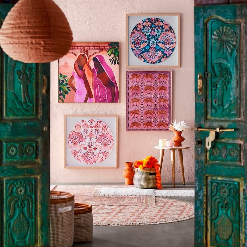 Indali Violet Wood Block Artwork