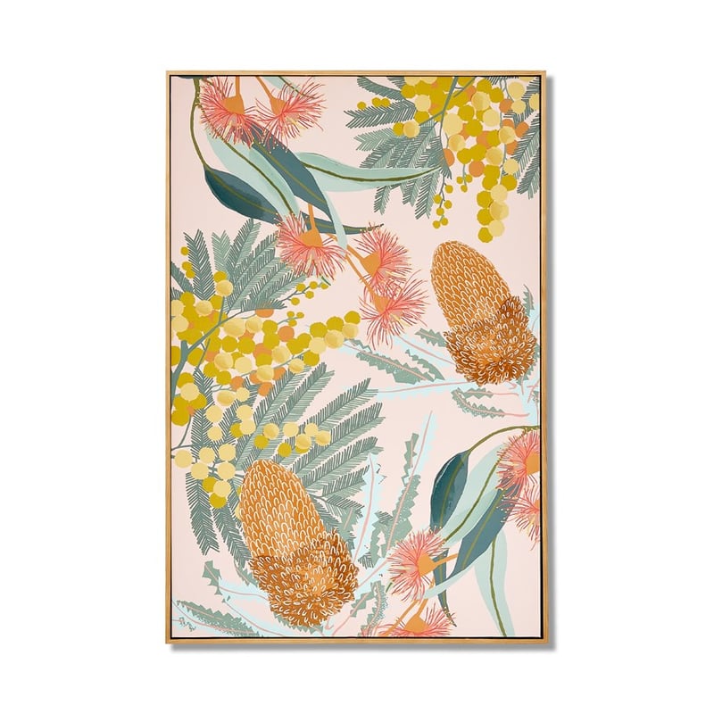 Bold Native Blush Banksia Wall Art