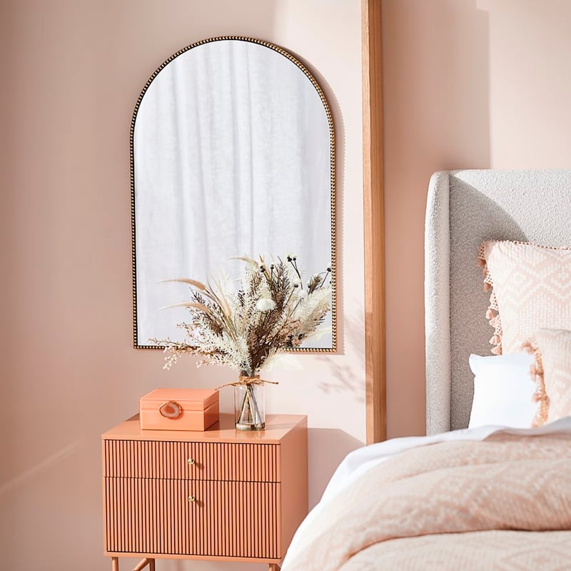 Silas Antique Gold Arch Mirror 