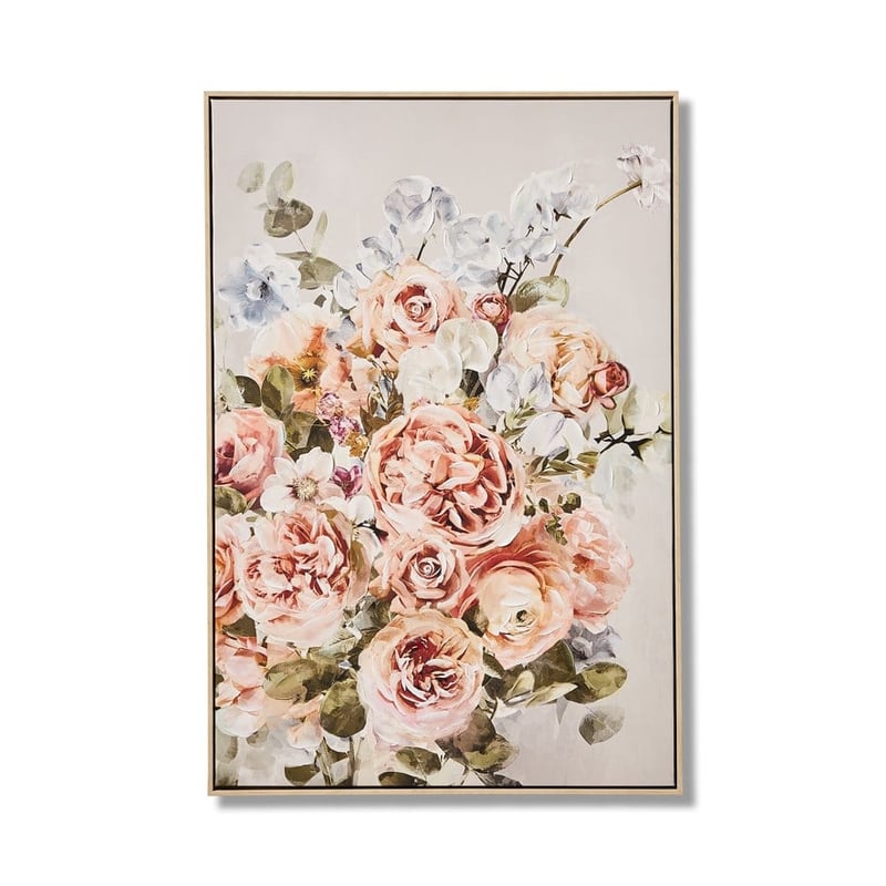 Bold Grey Floral Canvas