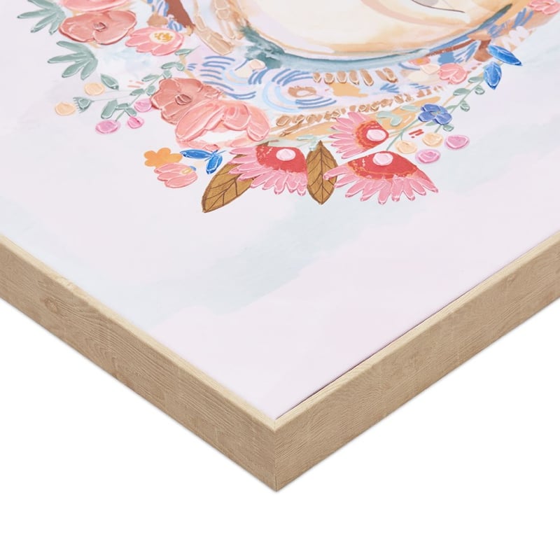 Flower Crown Lola Pink Portrait Canvas