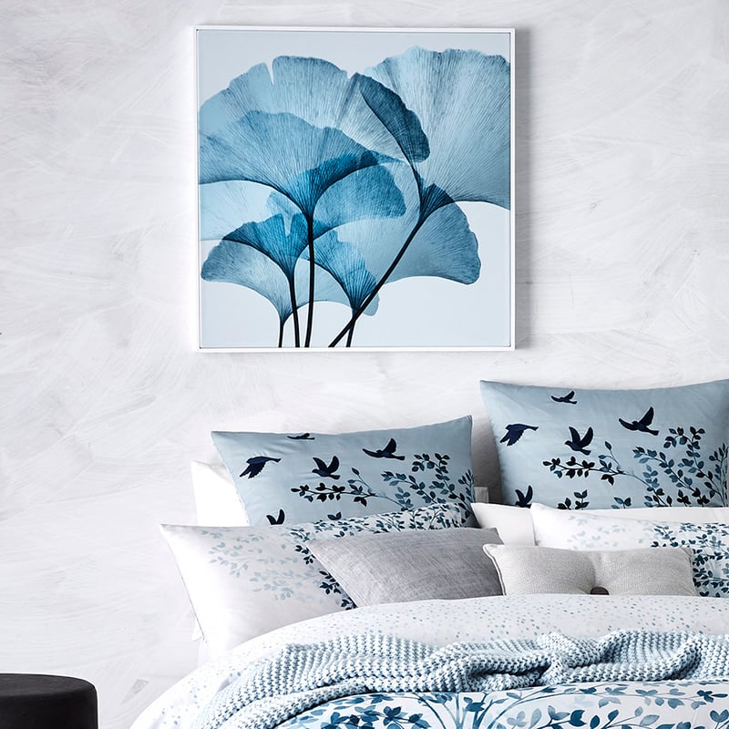 Botanic Gloss Azure Gingko Square Canvas