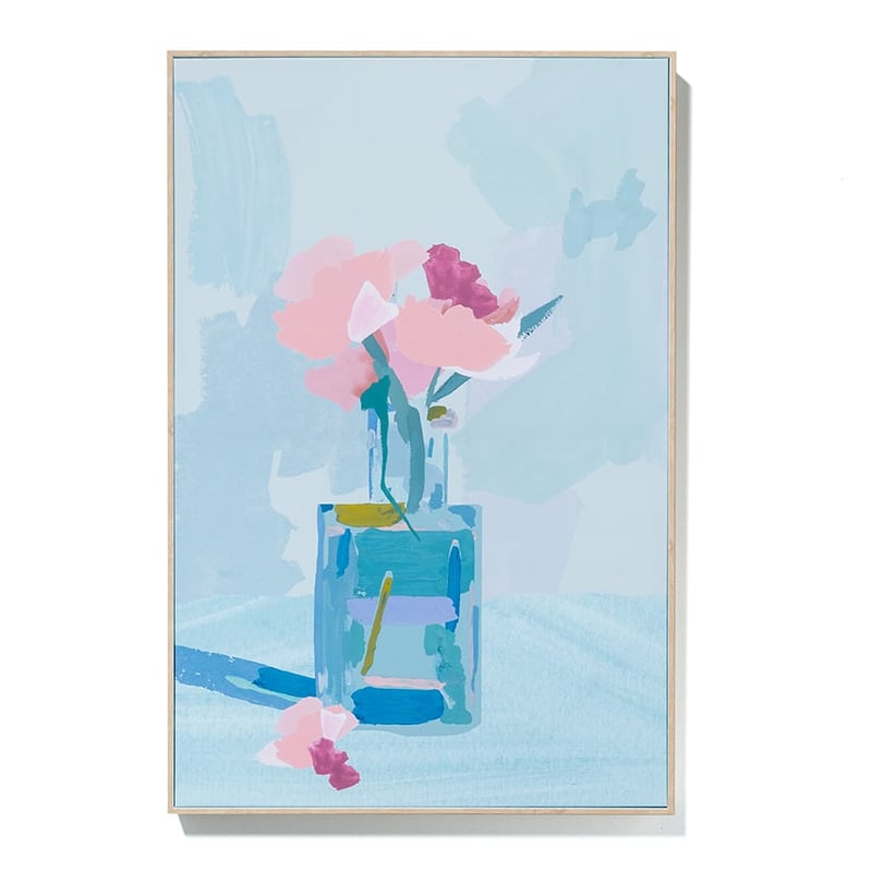 Still Life Artwork Light Blue Flowers