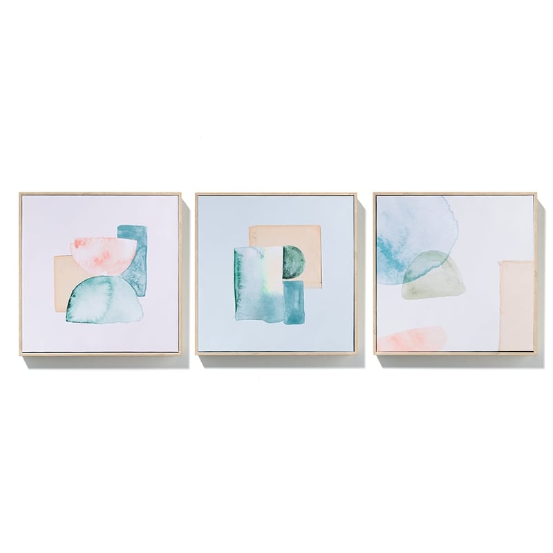 Collage Abstract Canvas Soft Pink