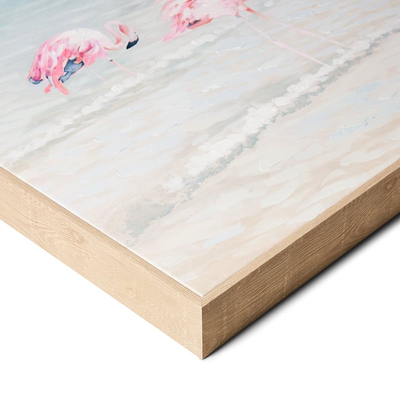 Flamingo Sea Green Trio Beach Artwork