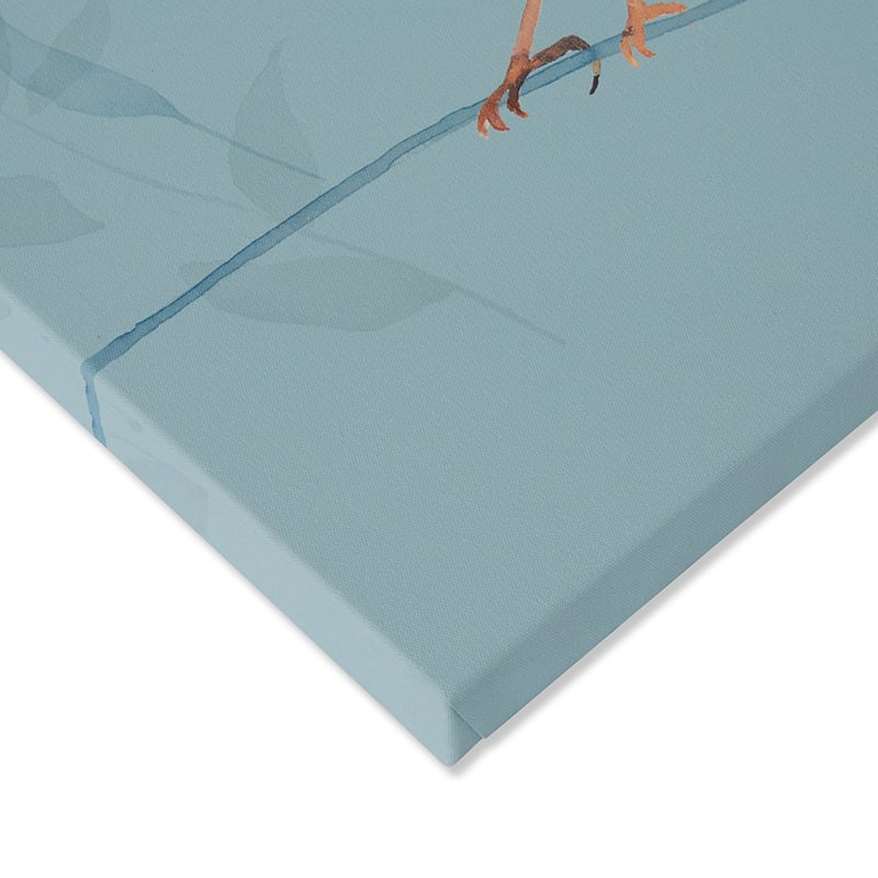 Set of 2 Canvas Sage Birds