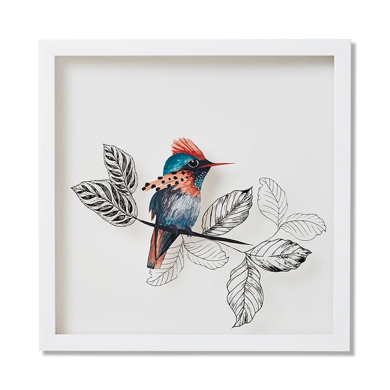 Birdsong Teal Hummingbird Wall Art