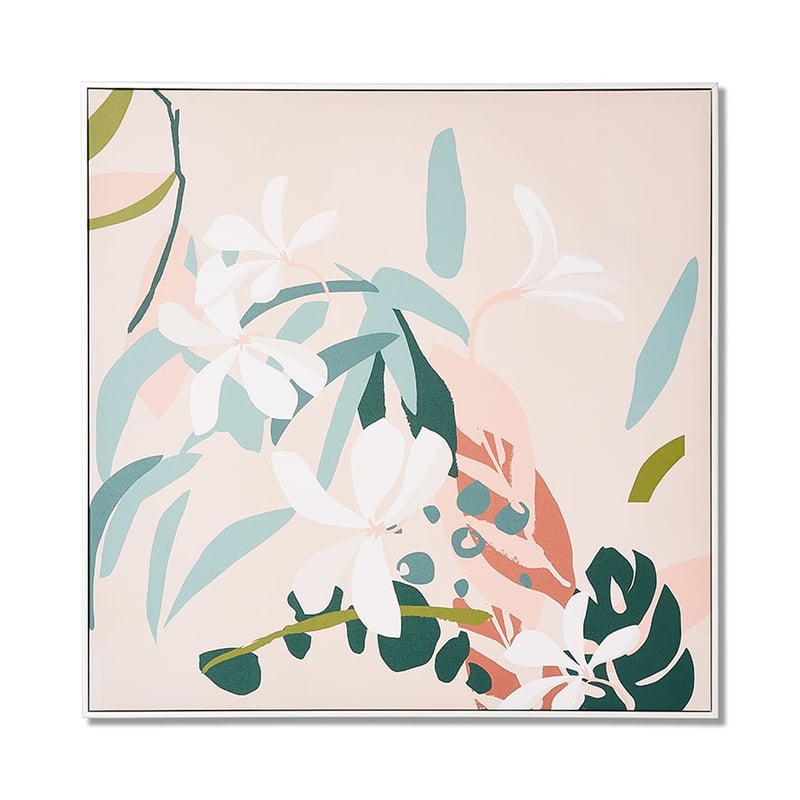 Desert Leaves Sunset Frangipani Wall Art