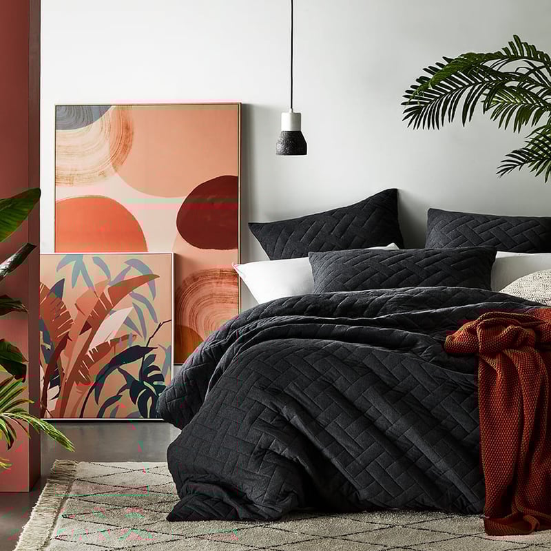 Desert Leaves Sunset Palms Wall Art