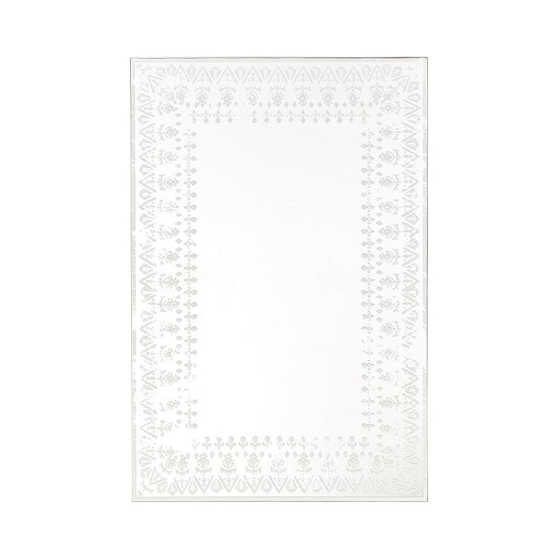 Batik White Rectangular Mirror 