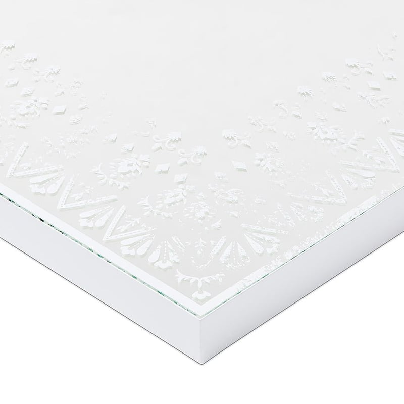 Batik White Rectangular Mirror 