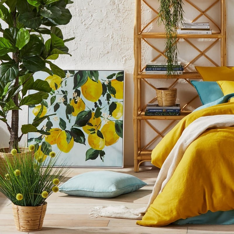 Como Canvas Yellow Limone Wall Art