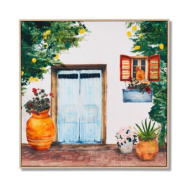 Italian Villa Whitewash Potted Garden