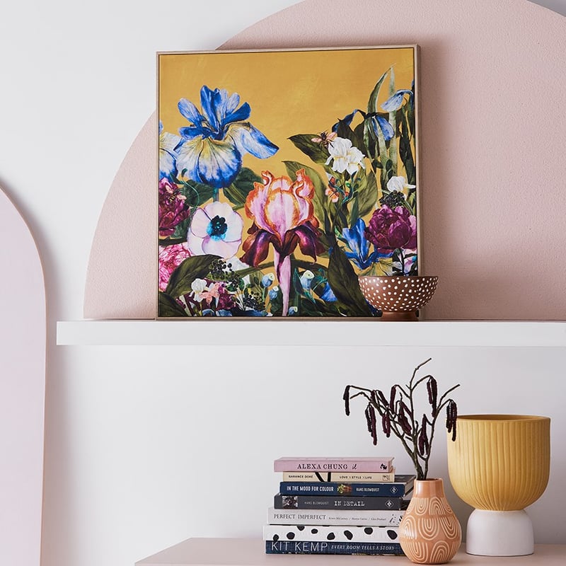 Winter Iris Saffron Still Life Wall Art