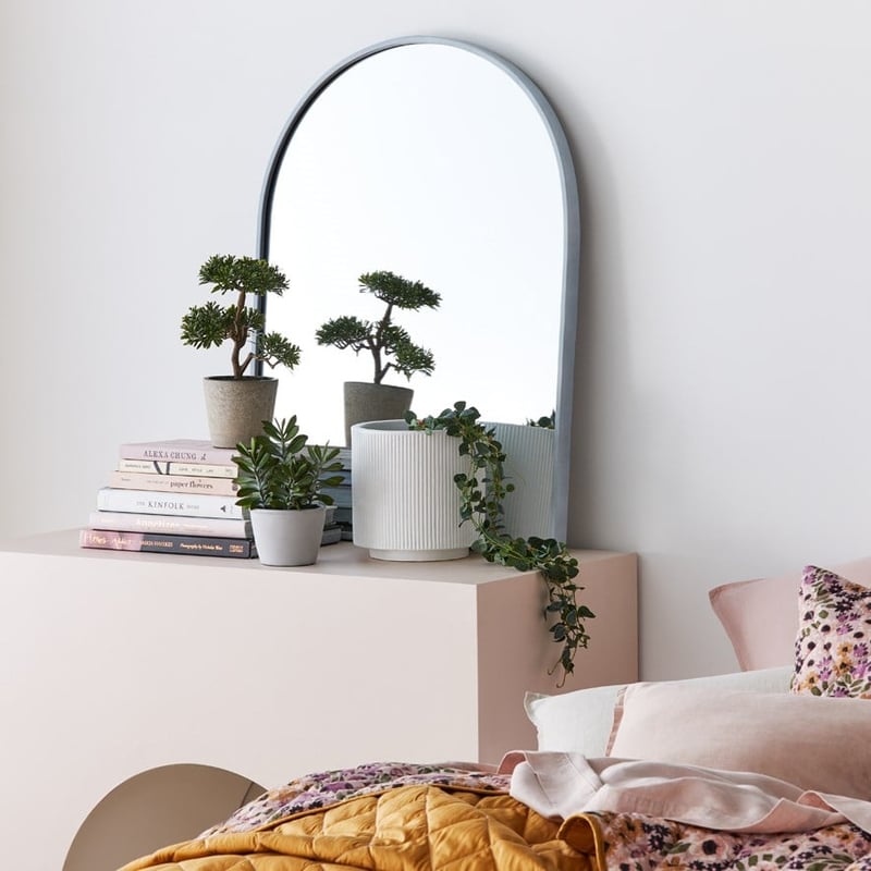 Ashley Antique White Arch Mirror