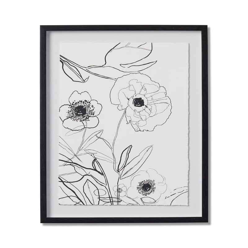 Whimsical Floral Ashphalt Poppies Wall Art