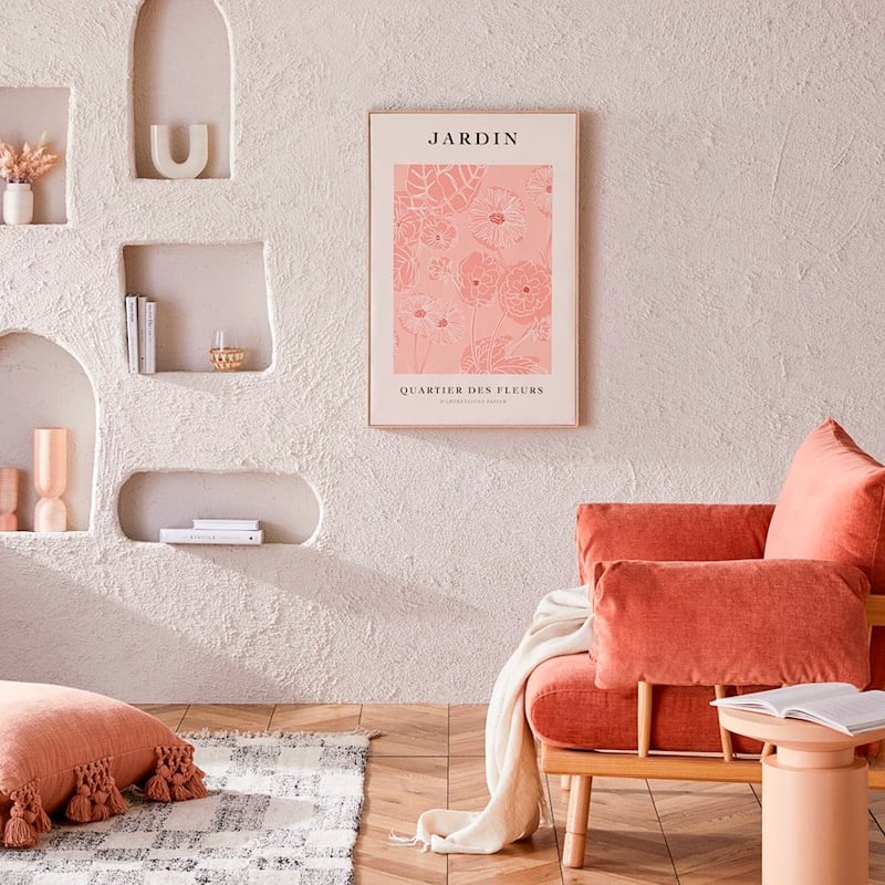 Vintage Dusty Pink Jardin Poster