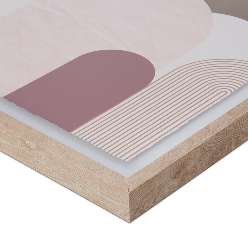 Simple Geo Blush Distant Moon Wall Art