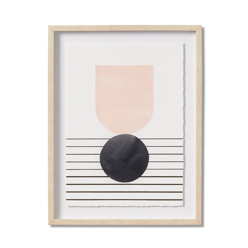 Simple Geo Blush Striped Wall Art