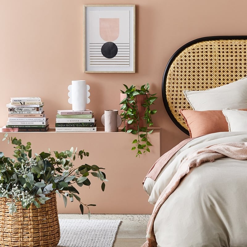 Simple Geo Blush Striped Wall Art