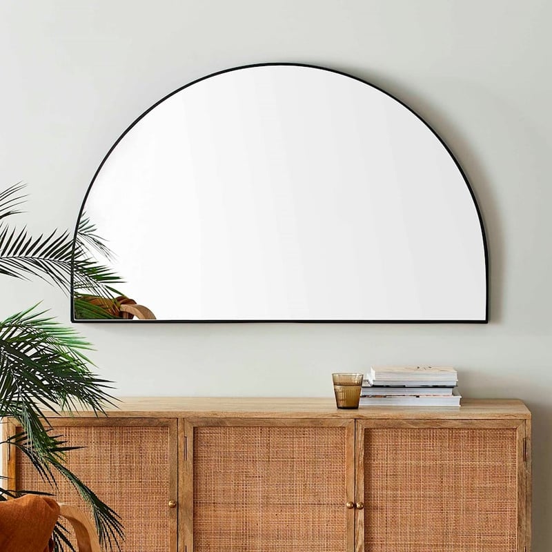 Horizon Black Low Arch Mirror 
