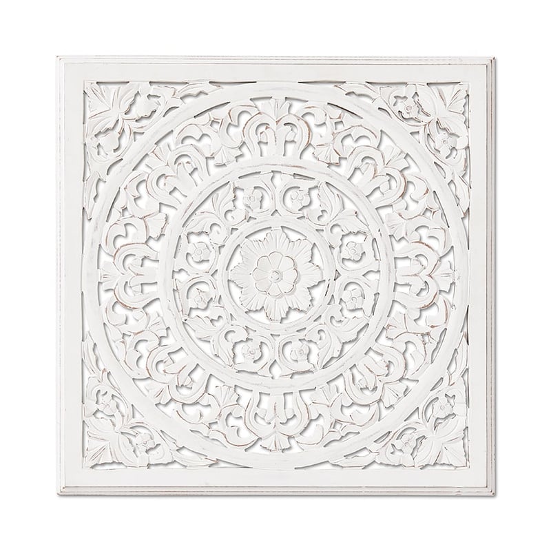 Mia Antique White Small Wall Sculpture