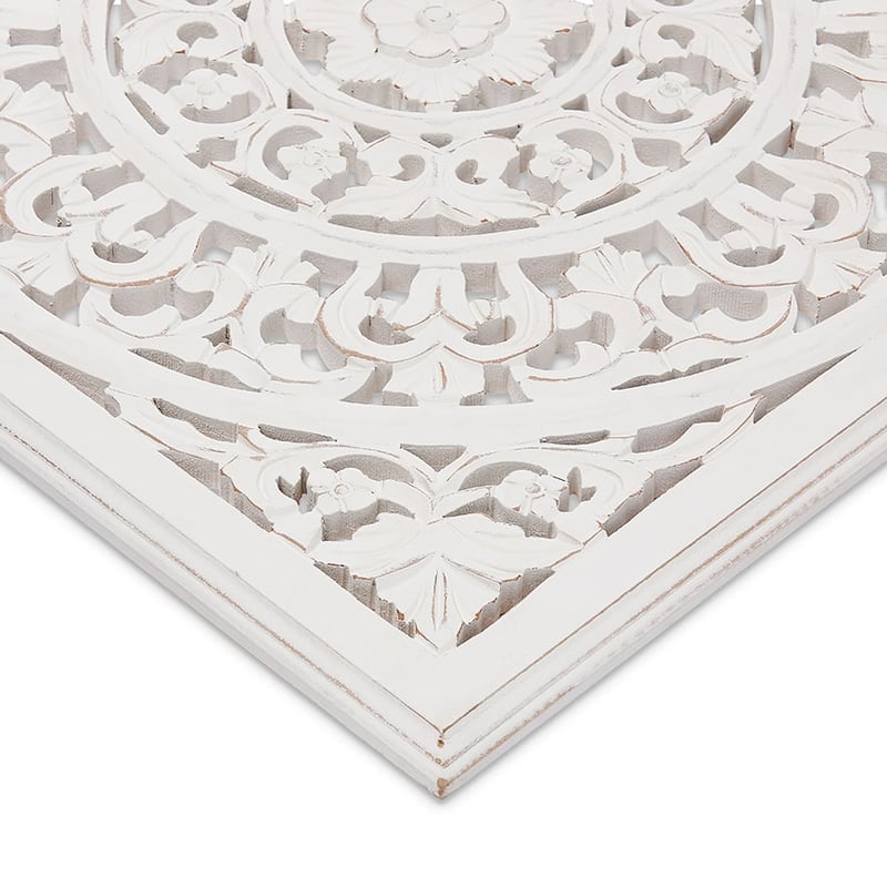 Mia Antique White Small Wall Sculpture